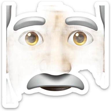 portrait of an older man sticker