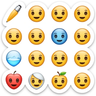 Generate a set of commonly used icons for the website. sticker