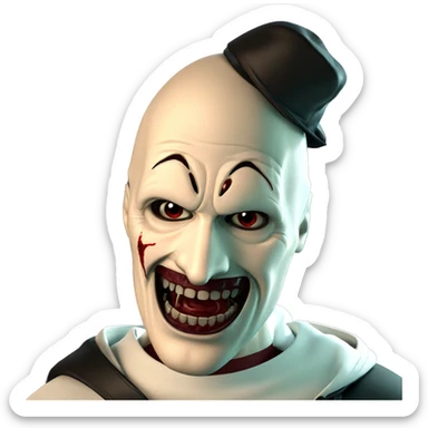 bloodied grin of a boy sticker