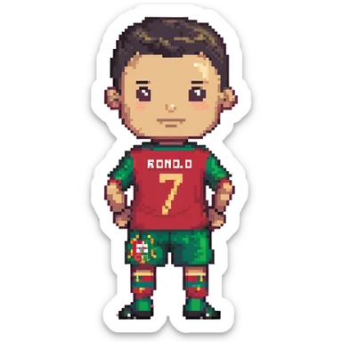 Cristiano Ronaldo soccer player in Portugal jersey sticker