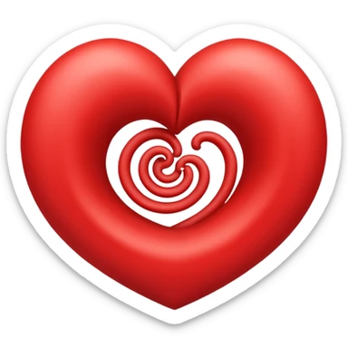 heart spiral sticker