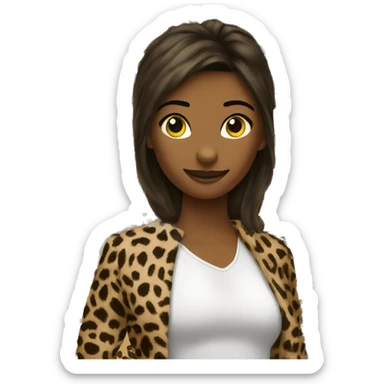 Leopard print sticker