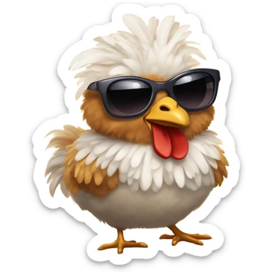 Chicken nugget feeling sexy and liberated sticker