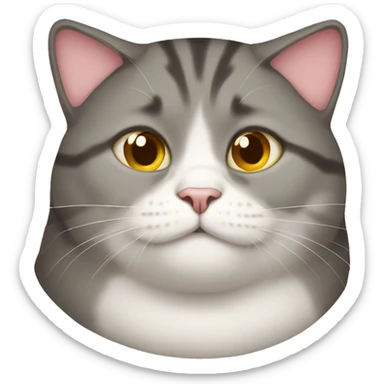 obese cat sticker