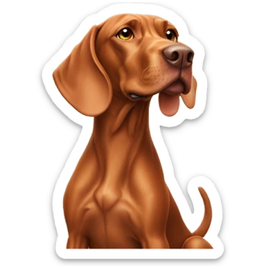 Vizsla on dragon back sticker