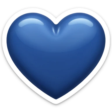 Navy blue heart sticker