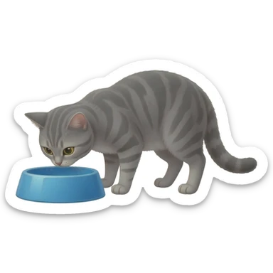 Cat what drink somthing sticker