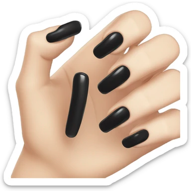long black nails sticker