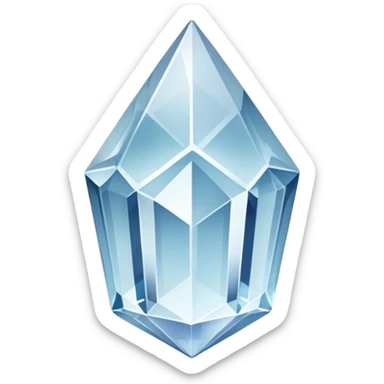 generate beautiful white crystal capital i sticker