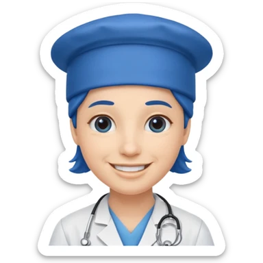 blue hat doctor sticker