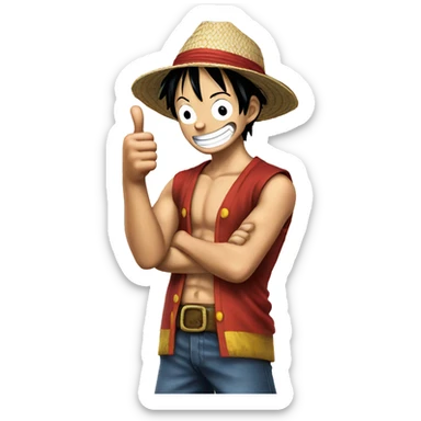 Luffy thumbs up sticker