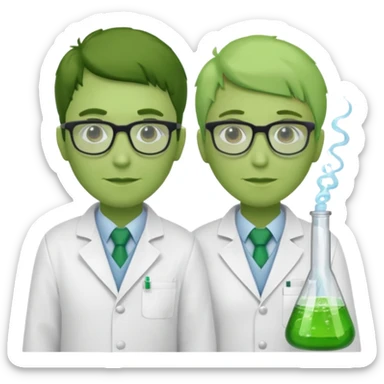 green scientific experts sticker