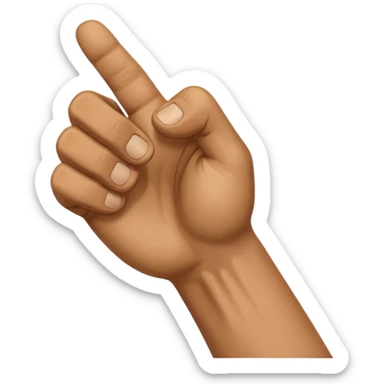 gesture: right fist in left palm sticker