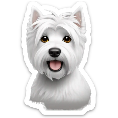 west highland white terrier no color sticker