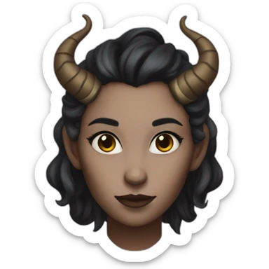 Tiefling bard female sticker
