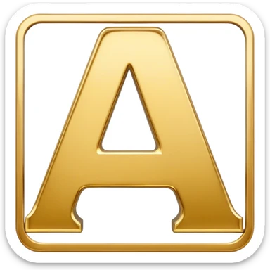 The letter A sticker