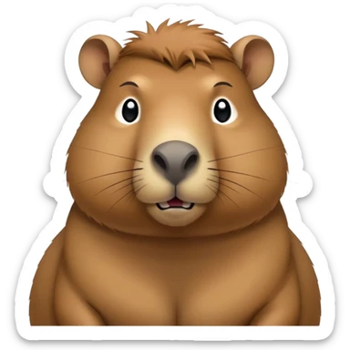 Capybara with abs sticker