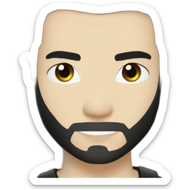 Bill Kaulitz black hair down with blonde highlights emo sticker