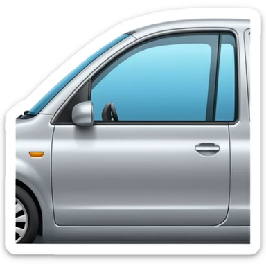 car door opened and nothing else is seen  sticker