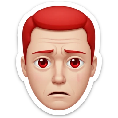 distraught man sticker