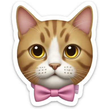 Cat wearing a bow tie  sticker