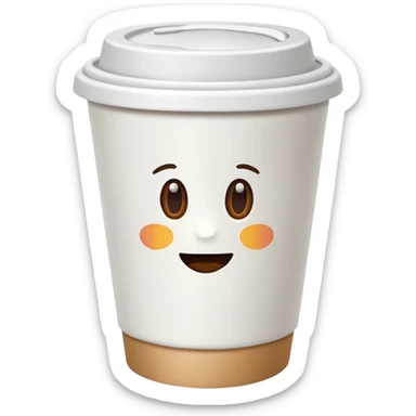 Coffee cup – paper cup with lid sticker