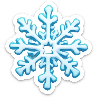 Melting snowflake sticker