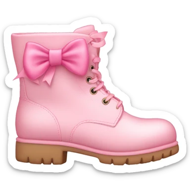pastel pink boots with pink bow sticker