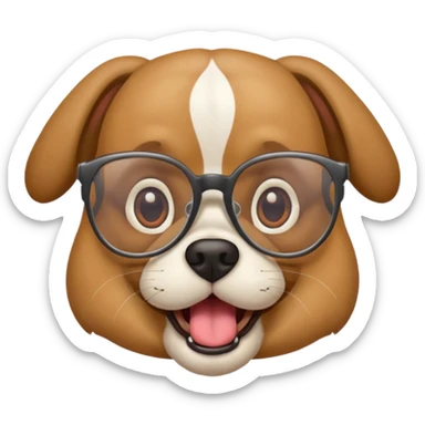 tête chien avec lunette bouche sticker