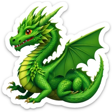 um dragão de plantas  sticker