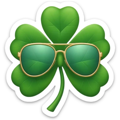 Shamrock wearing sunglasses  sticker