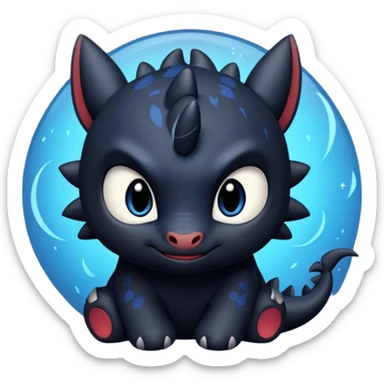 Emoj di night fury cute sticker