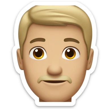 man of Caucasian skin color, black hair, no beard sticker