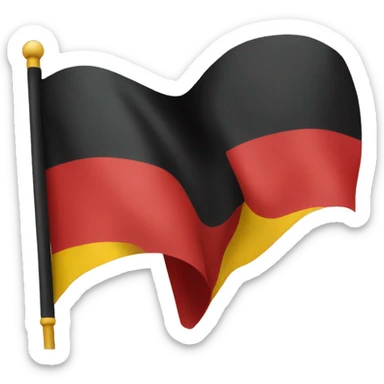 red and black flag with a yellow circle in the middle sticker