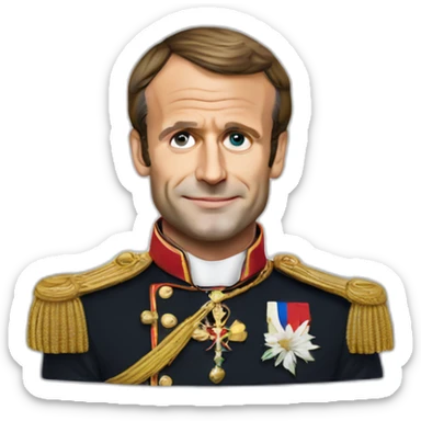Emmanuel Macron avec un chapelet sticker