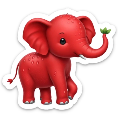 Hazme un elefante con piel de fresa sticker