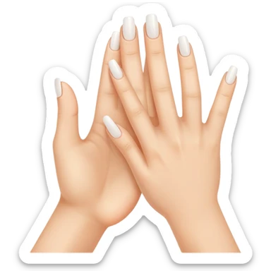 clean and short fingernails, simple and clear, healthy look sticker