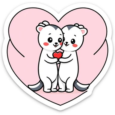 Valentine’s Day card sticker