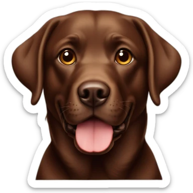 Labrador chocolat sticker
