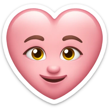 baby pink heart sticker