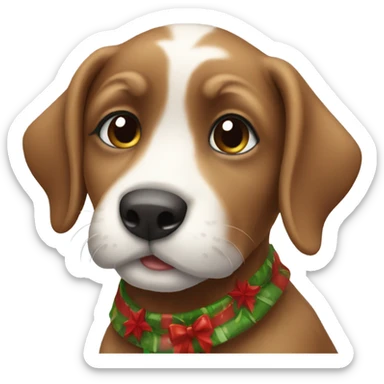 Christmas puppy sticker
