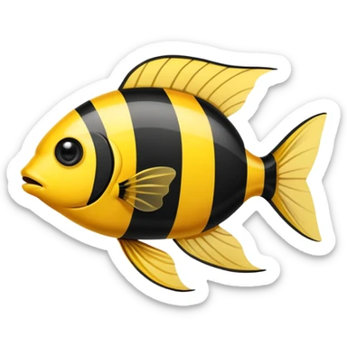 Bumblebee fish sticker