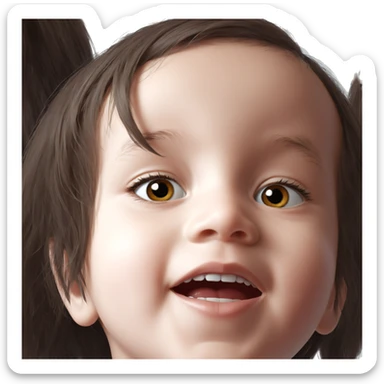 realistic portrait of girl sticker