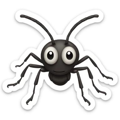 Ant with curly hairs sticker