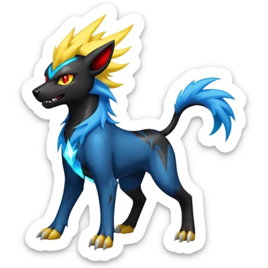 Luxray-Manectric-Houndoom-Pokémon-Fakémon-hybrid-creature sticker