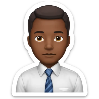 stock trader, black man, in a shirt sticker