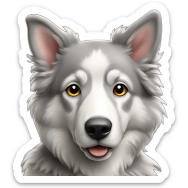 grey australian sherpherd perfil de 4 patas sticker