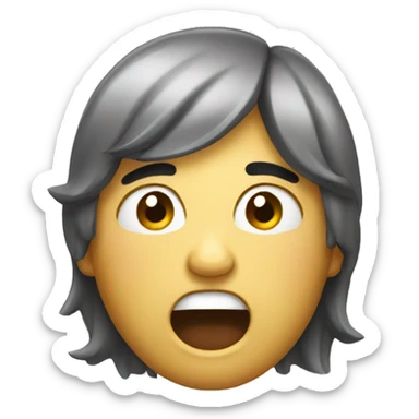 moaning face emoji sticker