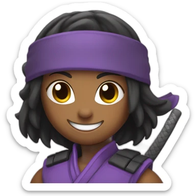 Female Ninja Warrior Athlete grabbig a bar with one hand smiling sticker