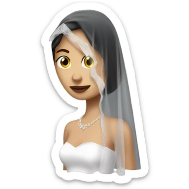 ripped wedding veil sticker
